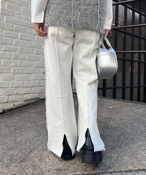 CIAOPANIC TYPY（チャオパニックティピー）の「フリンジ微フレアスウェットパンツ（その他パンツ・レディース・オフホワイト/グレー・ONE SIZE）」の13枚目の写真