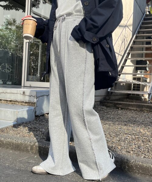 CIAOPANIC TYPY（チャオパニックティピー）の「フリンジ微フレアスウェットパンツ（その他パンツ・レディース・オフホワイト/グレー・ONE SIZE）」の18枚目の写真