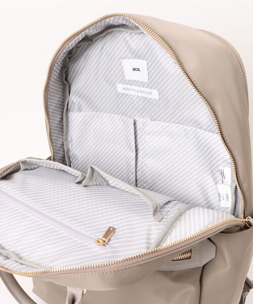 ace.(エース)の「【ace. GENE/エースジーン】 ラポルテム ビジネスリュック 25L レディースビジネス B4(バックパック/リュック・レディース・グレー/ベージュ/ブラック・FREE)」の6枚目の写真