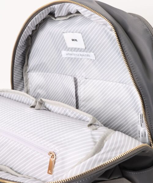 ace.(エース)の「【ace. GENE/エースジーン】 ラポルテム ビジネスリュック 25L レディースビジネス B4(バックパック/リュック・レディース・グレー/ベージュ/ブラック・FREE)」の8枚目の写真