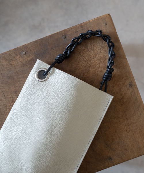 SHRINK LEATHER CHAIN HANDLE MINI BAG シュリンクレザー チェーン