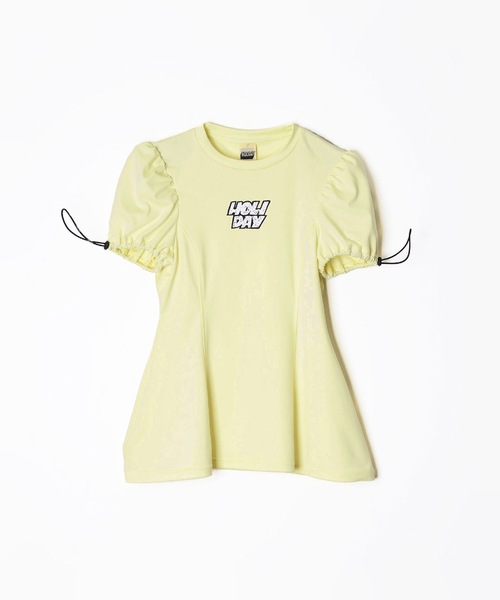HOLIDAY(ホリデイ)の「FAST DRY JERSEY BALLOON SLEEVE BLOUSE ファストドライジャージバルーンスリーブブラウス(Tシャツ/カットソー・レディース・ブラック/レモンイエロー/ピンク・ONE SIZE)」の1枚目の写真