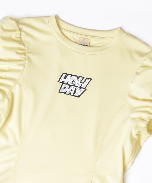HOLIDAY(ホリデイ)の「FAST DRY JERSEY BALLOON SLEEVE BLOUSE ファストドライジャージバルーンスリーブブラウス(Tシャツ/カットソー・レディース・ブラック/レモンイエロー/ピンク・ONE SIZE)」の5枚目の写真