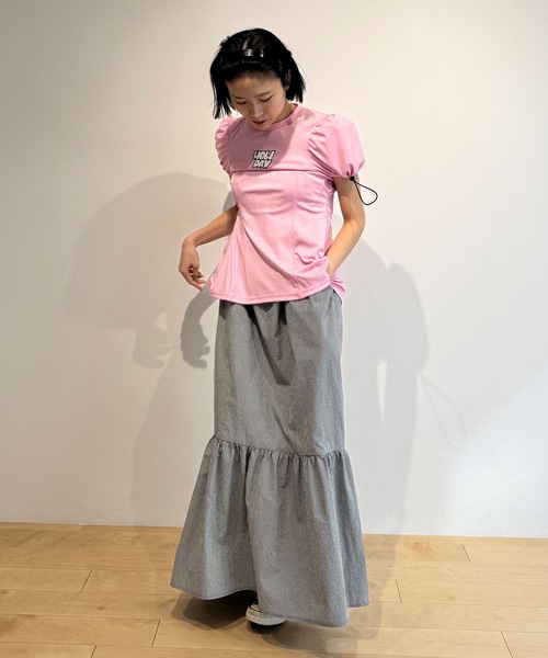 HOLIDAY(ホリデイ)の「FAST DRY JERSEY BALLOON SLEEVE BLOUSE ファストドライジャージバルーンスリーブブラウス(Tシャツ/カットソー・レディース・ブラック/レモンイエロー/ピンク・ONE SIZE)」の19枚目の写真