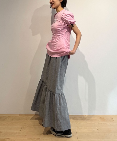 HOLIDAY(ホリデイ)の「FAST DRY JERSEY BALLOON SLEEVE BLOUSE ファストドライジャージバルーンスリーブブラウス(Tシャツ/カットソー・レディース・ブラック/レモンイエロー/ピンク・ONE SIZE)」の20枚目の写真