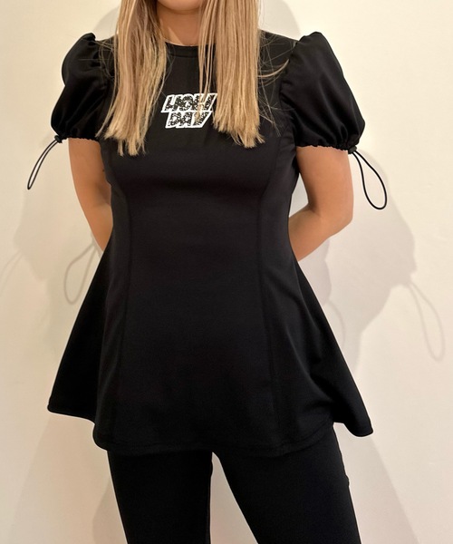HOLIDAY(ホリデイ)の「FAST DRY JERSEY BALLOON SLEEVE BLOUSE ファストドライジャージバルーンスリーブブラウス(Tシャツ/カットソー・レディース・ブラック/レモンイエロー/ピンク・ONE SIZE)」の14枚目の写真