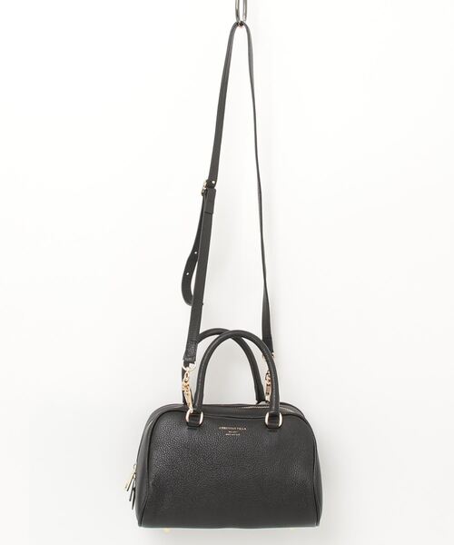 CHRISTIAN VILLA（クリスチャンヴィラ）の「【CHRISTIAN VILLA/クリスチャンヴィラ】 シュリンクレザー ミニボストン 2WAYショルダーバッグ（ボストンバッグ・レディース・ブラック/アイボリー/グレー・FREE）」の19枚目の写真