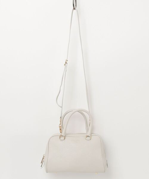 CHRISTIAN VILLA（クリスチャンヴィラ）の「【CHRISTIAN VILLA/クリスチャンヴィラ】 シュリンクレザー ミニボストン 2WAYショルダーバッグ（ボストンバッグ・レディース・ブラック/アイボリー/グレー・FREE）」の20枚目の写真