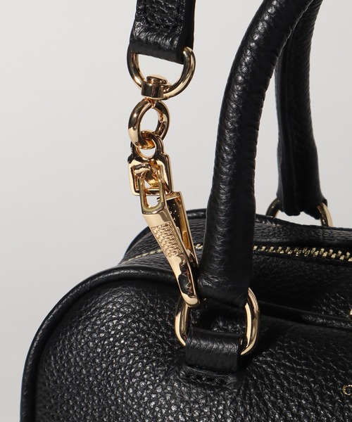 CHRISTIAN VILLA（クリスチャンヴィラ）の「【CHRISTIAN VILLA/クリスチャンヴィラ】 シュリンクレザー ミニボストン 2WAYショルダーバッグ（ボストンバッグ・レディース・ブラック/アイボリー/グレー・FREE）」の18枚目の写真