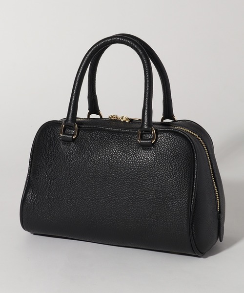 CHRISTIAN VILLA（クリスチャンヴィラ）の「【CHRISTIAN VILLA/クリスチャンヴィラ】 シュリンクレザー ミニボストン 2WAYショルダーバッグ（ボストンバッグ・レディース・ブラック/アイボリー/グレー・FREE）」の12枚目の写真