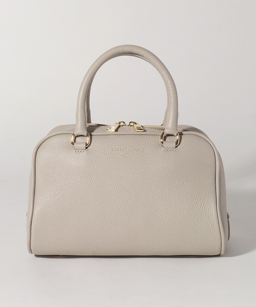 CHRISTIAN VILLA（クリスチャンヴィラ）の「【CHRISTIAN VILLA/クリスチャンヴィラ】 シュリンクレザー ミニボストン 2WAYショルダーバッグ（ボストンバッグ・レディース・ブラック/アイボリー/グレー・FREE）」の9枚目の写真