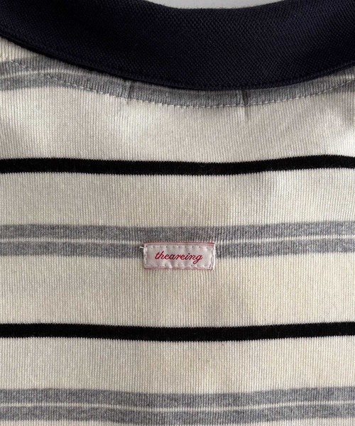 CANAL JEAN（キャナルジーン）の「ARE ING　ボーダーポロシャツ（ポロシャツ・レディース・アイボリー/グレー・ONE SIZE）」の16枚目の写真