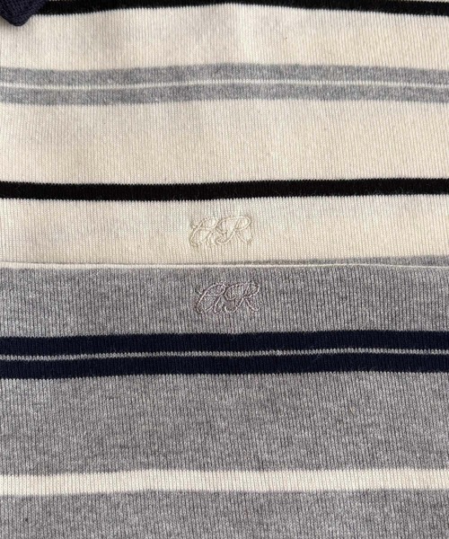 CANAL JEAN（キャナルジーン）の「ARE ING　ボーダーポロシャツ（ポロシャツ・レディース・アイボリー/グレー・ONE SIZE）」の17枚目の写真