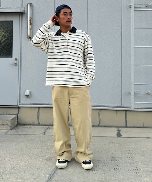 CANAL JEAN（キャナルジーン）の「ARE ING　ボーダーポロシャツ（ポロシャツ・レディース・アイボリー/グレー・ONE SIZE）」の20枚目の写真