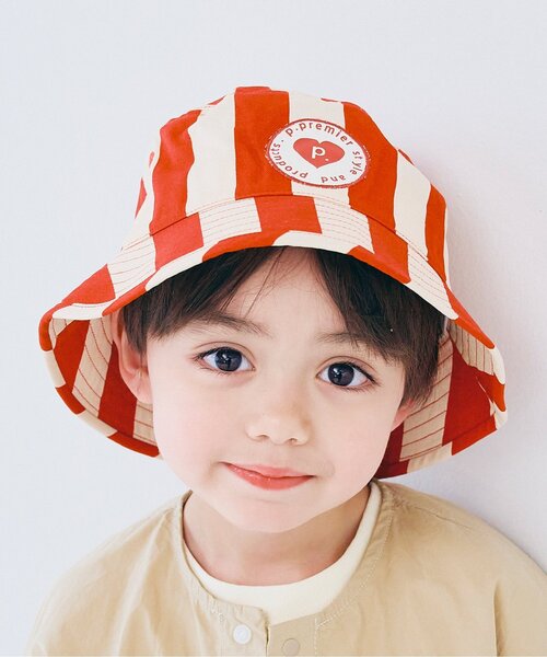 10【HANAEMORI】昭和レトロ バブル 総柄 肩パット ツイード 膝丈 短 H TOKYO パイルバケットハット BUCKET SA