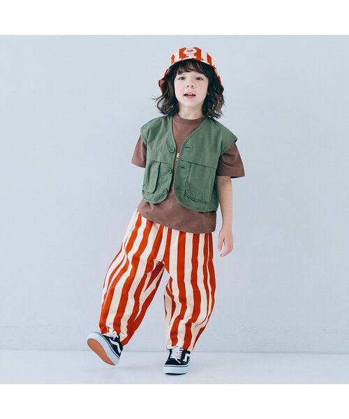 10【HANAEMORI】昭和レトロ バブル 総柄 肩パット ツイード 膝丈 短 H TOKYO パイルバケットハット BUCKET SA