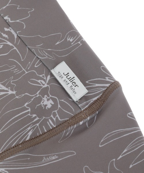 Julier Yoga and Relax（ジュリエヨガアンドリラックス）の「Julier Line Flowerプリントスーパーハイレギンス（レギンス/スパッツ・レディース・ライム/ブラウン/ホワイト・1/2/0）」の15枚目の写真