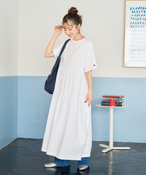 Champion フリークスストア　 ティアードワンピース　 新品タグ付き FREAK'S STORE ワンピース 限定展開 Champion × STORE
