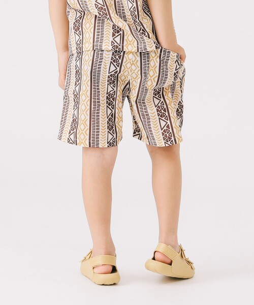 B:MING by BEAMS(ビーミングバイビームス)の「【セットアップ対応】エスニック 柄 ショーツ 2025SS(100~140cm)(その他パンツ・キッズ・ネイビー/ブラウン・110/130/100/120/140)」の3枚目の写真