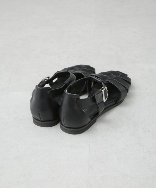 NANO universe（ナノユニバース）の「スクエアトゥグルカサンダル（サンダル・レディース・ホワイト/ブラック・37/36/38）」の8枚目の写真