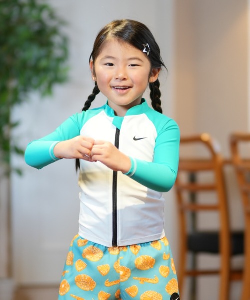 ラクトデュウ6点セット NIKE/ナイキ ﾄﾄﾞﾗｰﾎﾞｰｲｽﾞｼﾞｯﾌﾟﾗｯｼｭｶﾞｰﾄﾞ キッズ UVケア ラッシュガード