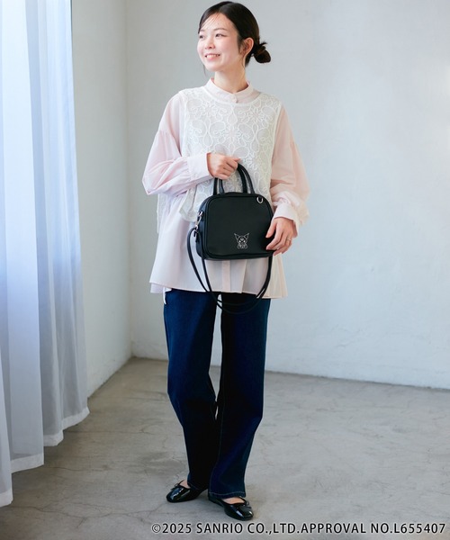 ROPE' PICNIC（ロペピクニック）の「【ROPE' PICNIC×Sanrio characters】ミニボストンショルダーバッグ（ショルダーバッグ・レディース・ブラック/キナリ・FREE）」の17枚目の写真