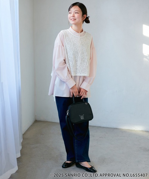 ROPE' PICNIC（ロペピクニック）の「【ROPE' PICNIC×Sanrio characters】ミニボストンショルダーバッグ（ショルダーバッグ・レディース・ブラック/キナリ・FREE）」の18枚目の写真