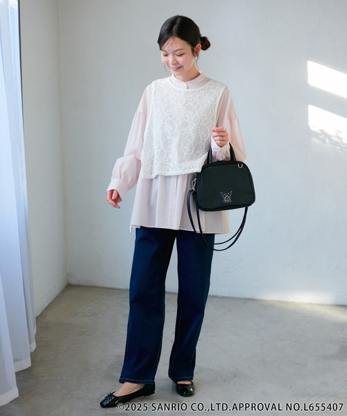 ROPE' PICNIC（ロペピクニック）の「【ROPE' PICNIC×Sanrio characters】ミニボストンショルダーバッグ（ショルダーバッグ・レディース・ブラック/キナリ・FREE）」の19枚目の写真