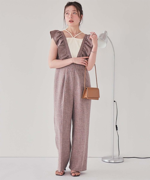 titivate（ティティベイト）の「前後2wayデザインリブタンクトップ（タンクトップ・レディース・グレイッシュベージュ/アイボリー/ブラック/ブラウン/チャコール/イエロー・S/M/L）」の20枚目の写真