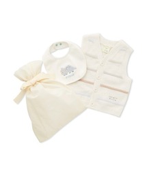 gelato pique（ジェラートピケ）の「【ラッピング済み】【BABY】スムーズィーカラフルボーダーベスト＆ダイナソースタイ（ルームウェア/パジャマ・キッズ）」