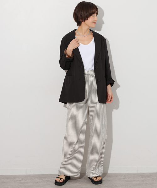 JOURNAL STANDARD relume(ジャーナルスタンダード レリューム)の「GOODIES CLUB ストライプパンツ(その他パンツ・レディース・ブルー/ブラウン/ピンク・FREE)」の4枚目の写真