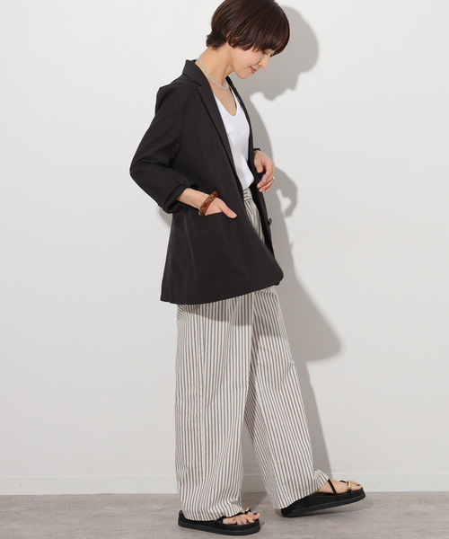 JOURNAL STANDARD relume(ジャーナルスタンダード レリューム)の「GOODIES CLUB ストライプパンツ(その他パンツ・レディース・ブルー/ブラウン/ピンク・FREE)」の7枚目の写真