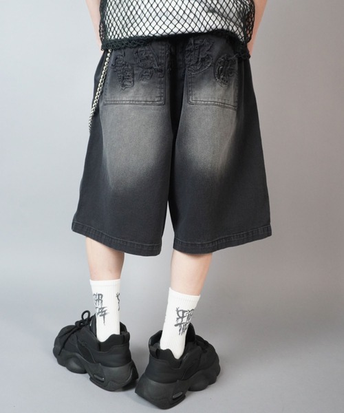 SPINNS(スピンズ)の「ヴィンテージライクダブルニーハーフパンツ/バックロゴ(その他パンツ・メンズ・ブラウン/ベージュ/ブラック・XL/L/M)」の2枚目の写真