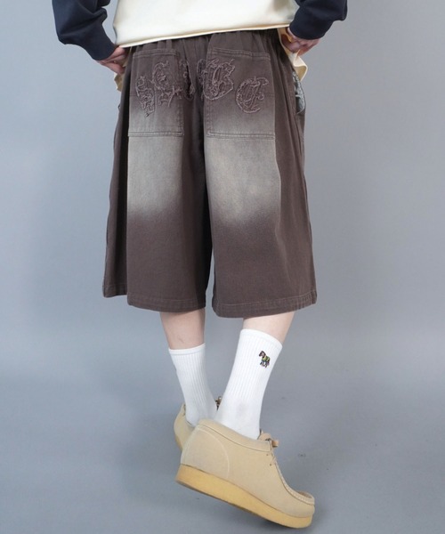 SPINNS(スピンズ)の「ヴィンテージライクダブルニーハーフパンツ/バックロゴ(その他パンツ・メンズ・ブラウン/ベージュ/ブラック・XL/L/M)」の11枚目の写真