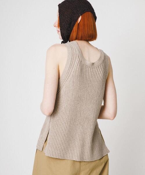 LAATO（ラート）の「ame sri knit tank（ニット/セーター・レディース・ダークグレー/キャメル・FREE）」の3枚目の写真