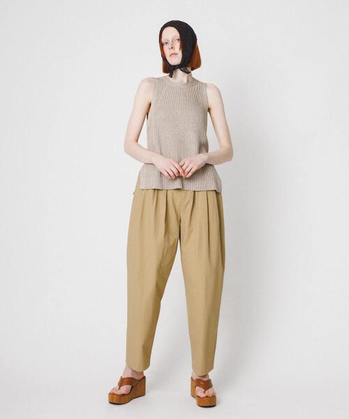 LAATO（ラート）の「ame sri knit tank（ニット/セーター・レディース・ダークグレー/キャメル・FREE）」の5枚目の写真