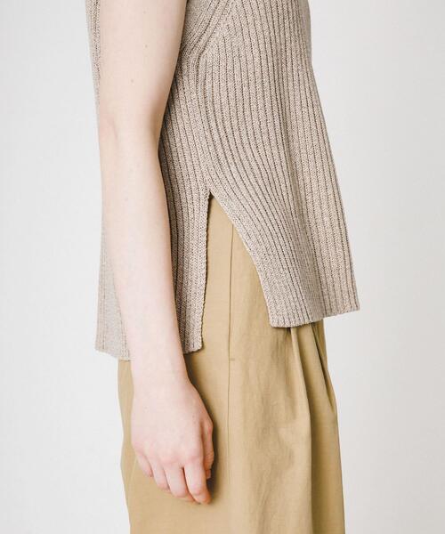 LAATO（ラート）の「ame sri knit tank（ニット/セーター・レディース・ダークグレー/キャメル・FREE）」の6枚目の写真