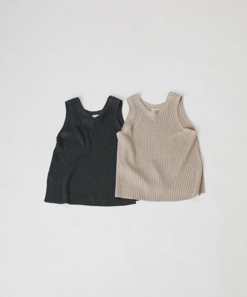LAATO（ラート）の「ame sri knit tank（ニット/セーター・レディース・ダークグレー/キャメル・FREE）」の10枚目の写真
