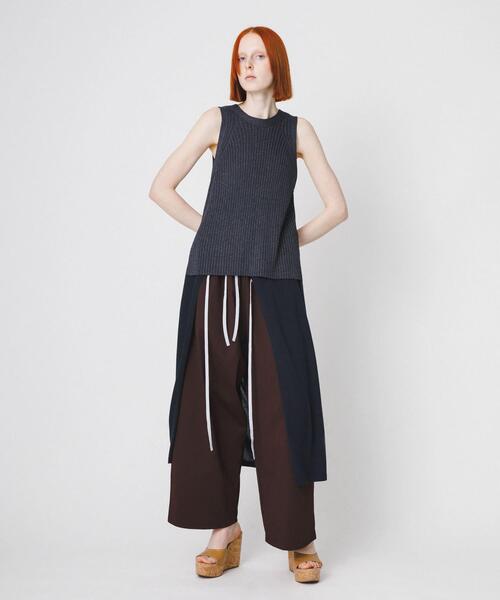 LAATO（ラート）の「ame sri knit tank（ニット/セーター・レディース・ダークグレー/キャメル・FREE）」の18枚目の写真