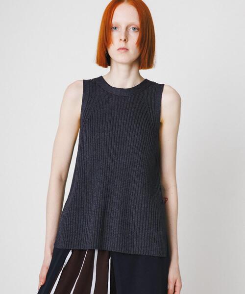 LAATO（ラート）の「ame sri knit tank（ニット/セーター・レディース・ダークグレー/キャメル・FREE）」の20枚目の写真