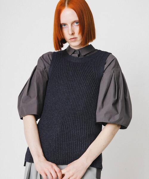 LAATO（ラート）の「ame sri knit tank（ニット/セーター・レディース・ダークグレー/キャメル・FREE）」の22枚目の写真