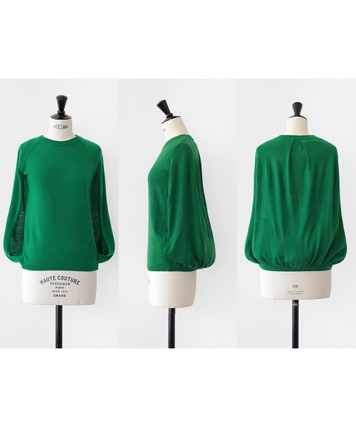 ELFRANK（エルフランク）の「ケープスリットスリーブニットプルオーバー（ニット/セーター・レディース・ブラック/グリーン/オフホワイト/ベージュ/レッド/ピンク・FREE）」の18枚目の写真