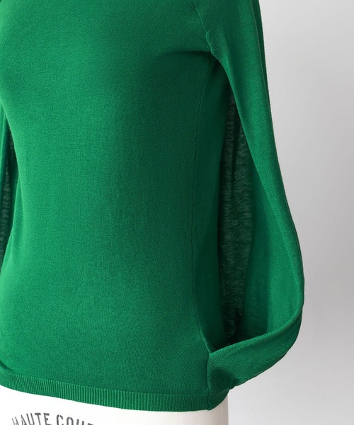 ELFRANK（エルフランク）の「ケープスリットスリーブニットプルオーバー（ニット/セーター・レディース・ブラック/グリーン/オフホワイト/ベージュ/レッド/ピンク・FREE）」の19枚目の写真