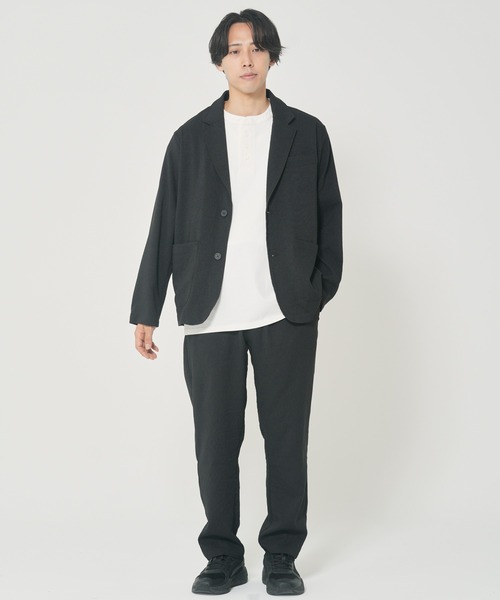 ROUGH TRADE（ラフトレード）の「シアサッカー リラックスジャケット(M1)（テーラードジャケット・メンズ・カーキ/ブラック/ブルー・MEDIUM/X-LARGE/LARGE）」の6枚目の写真