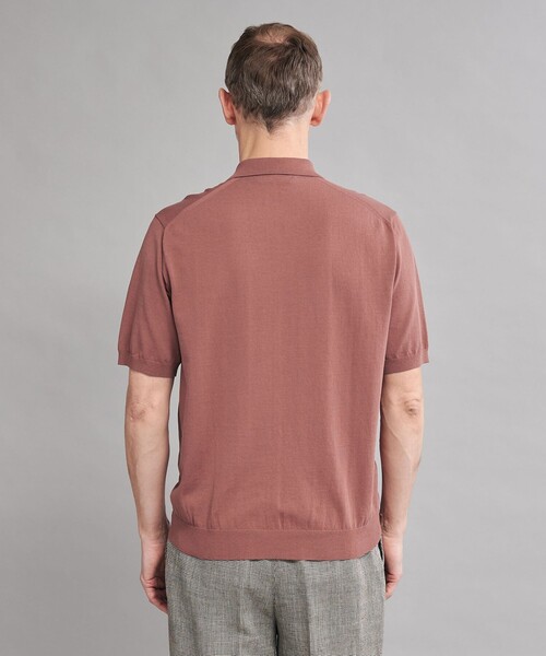 SOVEREIGN（ソブリン）の「＜SOVEREIGN＞ ハイツイスト コットン ニットポロシャツ（ポロシャツ・メンズ・ライム/オレンジ系その他/ブラック・M/L）」の6枚目の写真