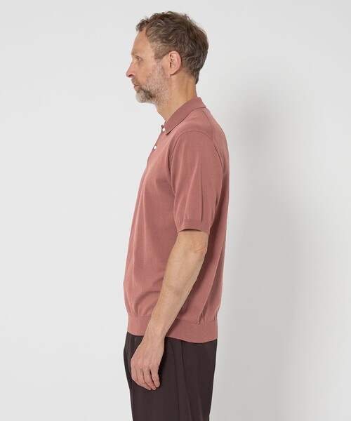 SOVEREIGN（ソブリン）の「＜SOVEREIGN＞ ハイツイスト コットン ニットポロシャツ（ポロシャツ・メンズ・ライム/オレンジ系その他/ブラック・M/L）」の13枚目の写真