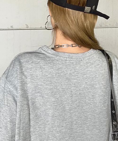 non-hedge(ノンヘッジ)の「ヒョウ柄半袖ビッグTシャツ(Tシャツ/カットソー・レディース・ブラック/オフホワイト/グレー・FREE)」の14枚目の写真