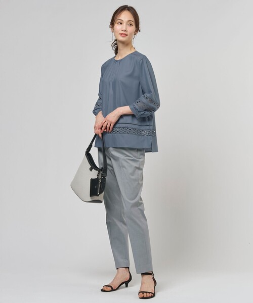 J.PRESS Ladies(J.プレス レディス)の「【ご好評につき新色追加・セットアップ対応・人気素材】コットンFITTY テーパード パンツ(その他パンツ・レディース・アイボリー系/ネイビー系/ネイビー系3/ライトグレー系/ベージュ系/サックスブルー系・XXS/XS/S)」の22枚目の写真