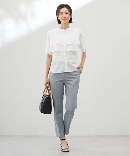 J.PRESS Ladies(J.プレス レディス)の「【ご好評につき新色追加・セットアップ対応・人気素材】コットンFITTY テーパード パンツ(その他パンツ・レディース・アイボリー系/ネイビー系/ネイビー系3/ライトグレー系/ベージュ系/サックスブルー系・XXS/XS/S)」の18枚目の写真