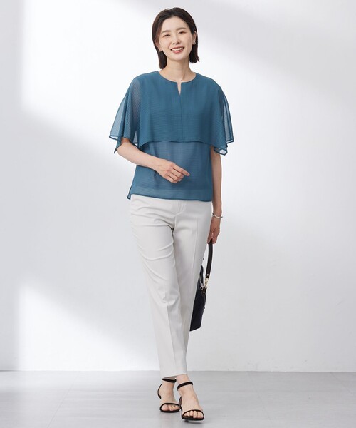 J.PRESS Ladies(J.プレス レディス)の「【ご好評につき新色追加・セットアップ対応・人気素材】コットンFITTY テーパード パンツ(その他パンツ・レディース・アイボリー系/ネイビー系/ネイビー系3/ライトグレー系/ベージュ系/サックスブルー系・XXS/XS/S)」の14枚目の写真